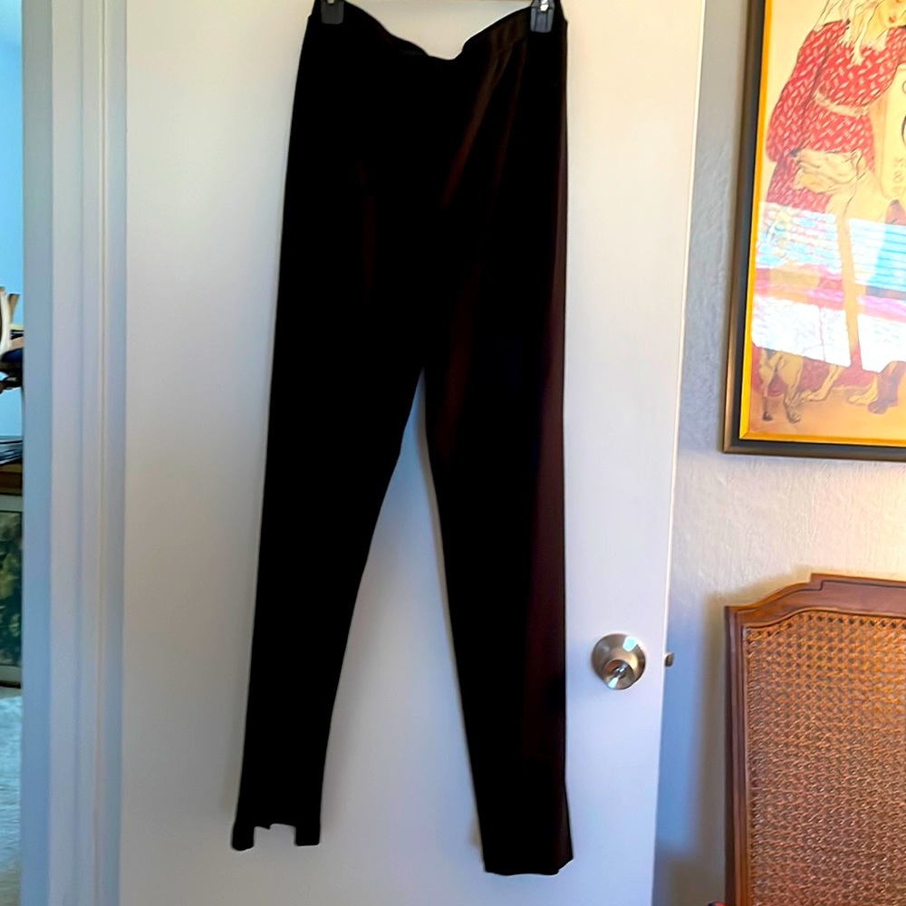 Shape FX black elastic waist knit pant